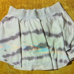 lululemon athletica Tie-Dye White and Purple Skater Skirt